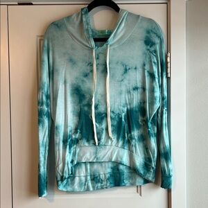 NWOT Chris &‎ Carol Teal Tie-Dye Hoodie